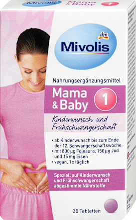 Prehransko dopolnilo z vitamini in minerali Mama & Baby 1 Mivolis