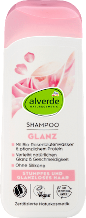 Šampon za lase brez sijaja z bio rožno vodo alverde NATURKOSMETIK