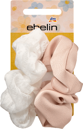 Scrunchies, rosa/weiß ebelin