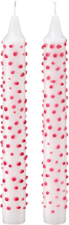 Stabkerzen-Set, gepunktet (16 cm) dm home