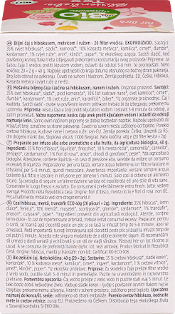 Mešavina biljnog čaja i začina sa hibiskusom, nanom i ružom dmBio