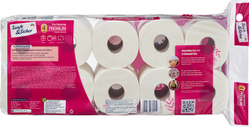 Toilettenpapier Premium 4-lagig (10x200 Blatt) Sanft&Sicher