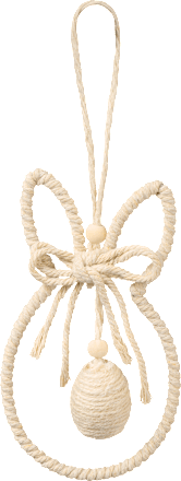 Hase, Umriss mit Kordel & Eianhänger, creme Dekorieren & Einrichten