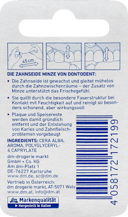 Zahnseide Minze Reisegröße  Dontodent