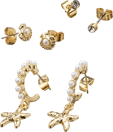 Ohrstecker maritim, Gold-Optik ebelin