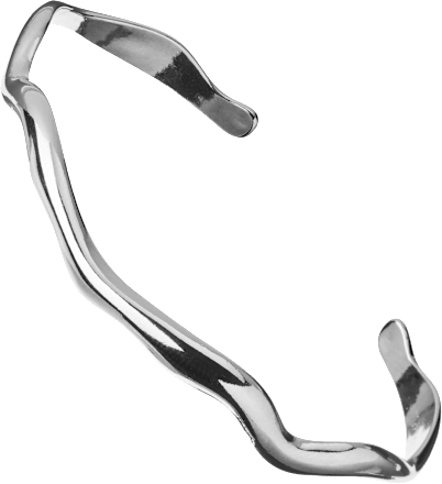 Armreif organische Form, Silber-Optik ebelin