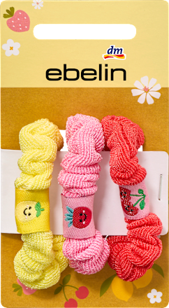 Scrunchies Erdbeere, Zitrone, Kirsche ebelin