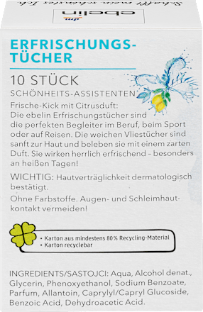 Erfrischungstücher Citrusduft ebelin