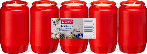 Náhrobné olejové sviečky - červené Profissimo