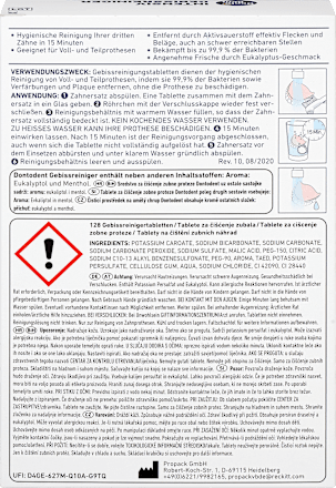 Compresse per la pulizia della dentiera Dontodent
