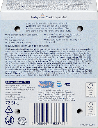 Sicherheits-Wattestäbchen  babylove