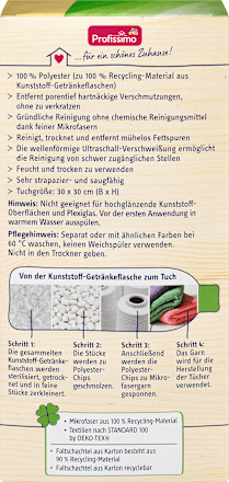 Ściereczki do czyszczenia, 100% mikrofibry z recyklingu Profissimo