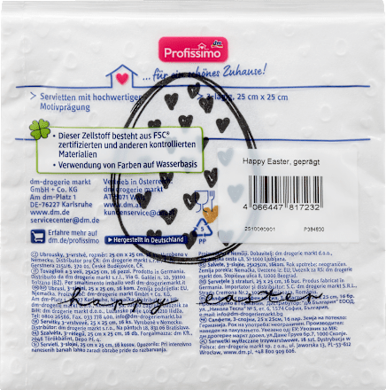 Cocktailservietten "happy easter" (25x25 cm) Profissimo