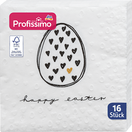 Cocktailservietten "happy easter" (25x25 cm) Profissimo