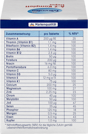 A-Z Komplett Depot, Tabletten, 100 St. Mivolis