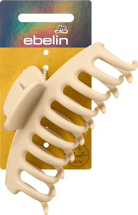 Haarklammer Rubber-Finish, beige ebelin