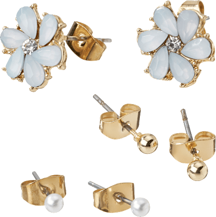 Ohrstecker Blumen, Gold-Optik ebelin
