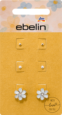 Ohrstecker Blumen, Gold-Optik ebelin