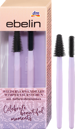 Wimpernbürstchen Set mit Box Celebrate Beautiful Moments 3tlg ebelin