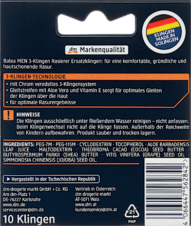 Rasierklingen, 3-Klingen Rasierer Balea MEN