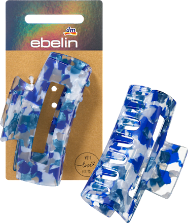 Haarklammer Acryl mit Cut-Out, blau ebelin