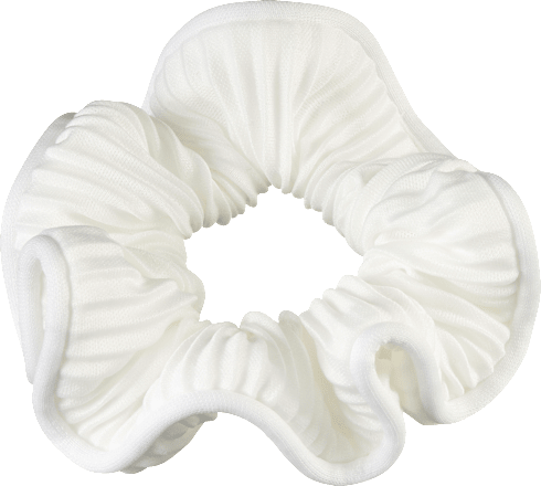 Scrunchie Plissee, weiß ebelin