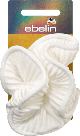 Scrunchie Plissee, weiß ebelin