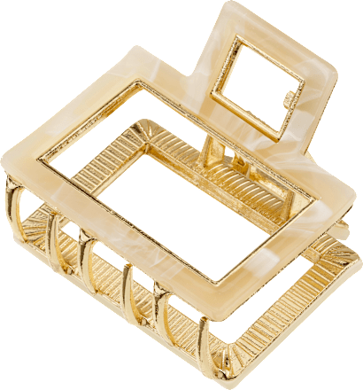Haarklammer Metall beige, Gold-Optik ebelin