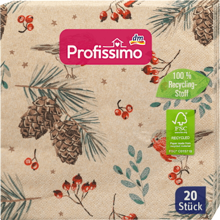 Papirne salvete - ptica, 2-slojne, 33x33 cm Profissimo