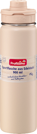 Sportflasche aus Edelstahl creme Profissimo