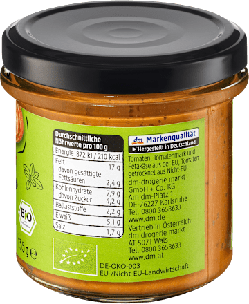 Brotaufstrich, Tomate-Feta dmBio