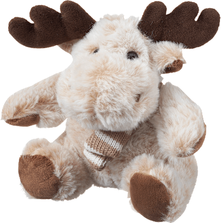 Plüschelch mit Schal, braun-creme Dekorieren & Einrichten