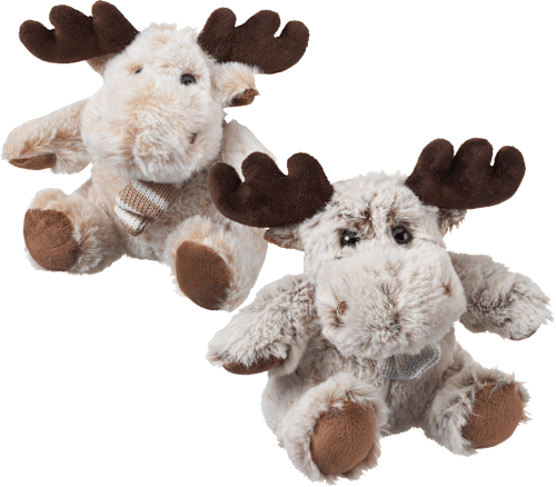 Plüschelch mit Schal, braun-creme Dekorieren & Einrichten