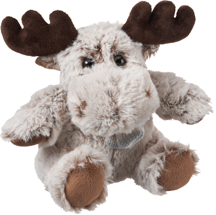 Plüschelch mit Schal, braun-creme Dekorieren & Einrichten