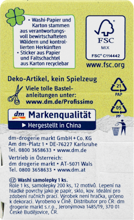 Sticker Washi auf Rolle "Herbst" Profissimo