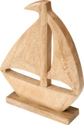 Holzaufsteller Segelboot, Mangoholz Dekorieren & Einrichten