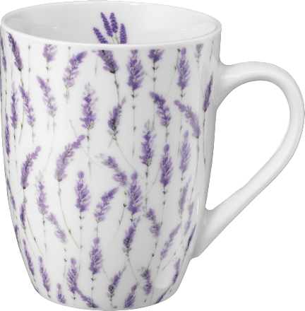 Kaffeebecher Lavendelbündel, weiß BOLTZE