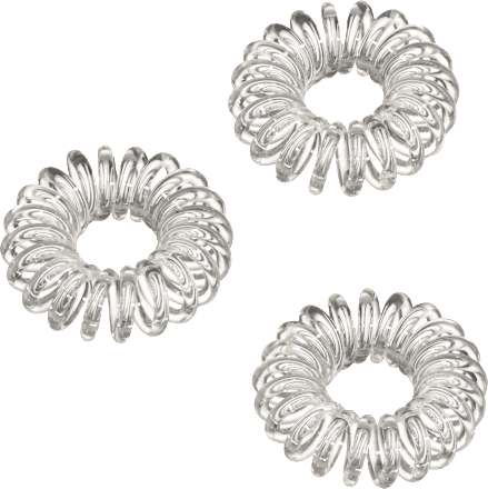 Spiralne mini gumki do włosów w kolorze przezroczystym ebelin