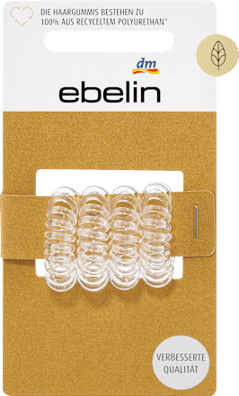 Spiralne mini gumki do włosów w kolorze przezroczystym ebelin