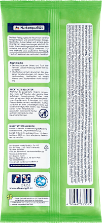 Feuchte Reinigungstücher für Glas Denkmit