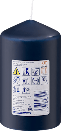 Stumpenkerze glatt 140/80 dark navy Profissimo