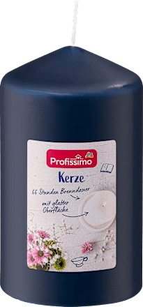 Stumpenkerze glatt 140/80 dark navy Profissimo