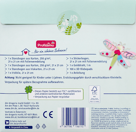 Insekten Bastelvorlage Profissimo