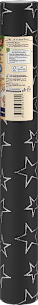  nature Geschenkpapier mit Effekt schwarz/silberne Sterne, Kurzrolle Profissimo