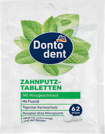 Tablete za čiščenje zob z okusom mete Dontodent