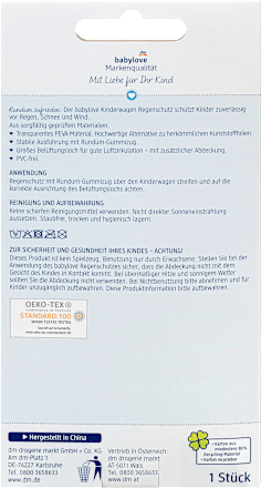 Regenschutz für Kinderwagen babylove