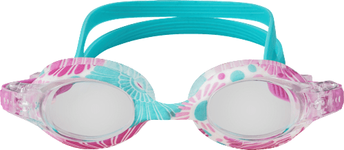 Schwimmbrille für Kinder mit rosa-blauem Muster SUNDANCE