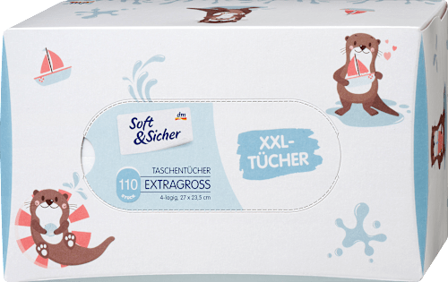 Taschentücher Box mit extra großen Taschentüchern Soft&Sicher
