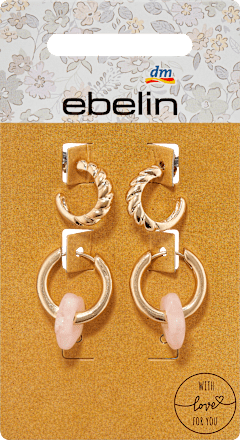 Creolen mit Blume, Gold-Optik ebelin
