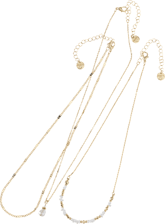 Halsketten mit Perlen, Gold-Optik ebelin